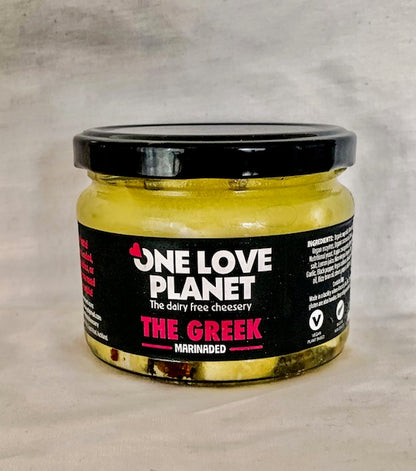 Feta but betta! Delicious in a salad, over vegetables, or anywhere you need a tangy crumble. Choose from original brined or marinated. Gorgeous artisan made dairy free vegan cheese from One Love Planet. New Zealand